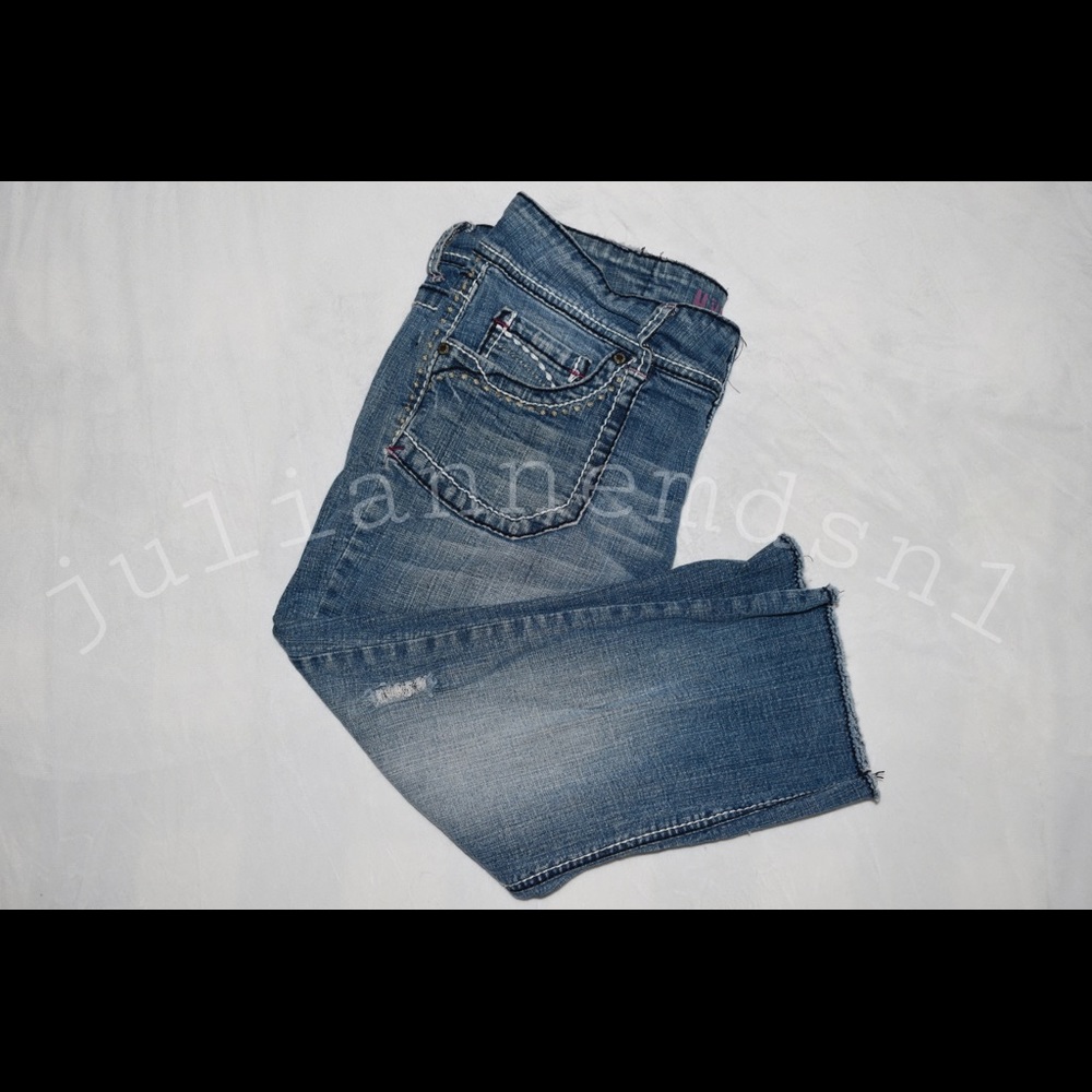 Hydraulic mid rise jeans
